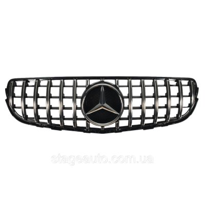 Решітка радіатора Mercedes GLC/GLC Coupe-Class X253/C253 2015-20196д (GT Chrome Black) без камери