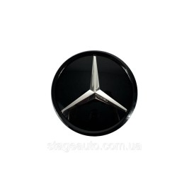 Логотип на Mercedes C-Class W205 2014-2018 года ( муляж дистроника ) Черный с хром