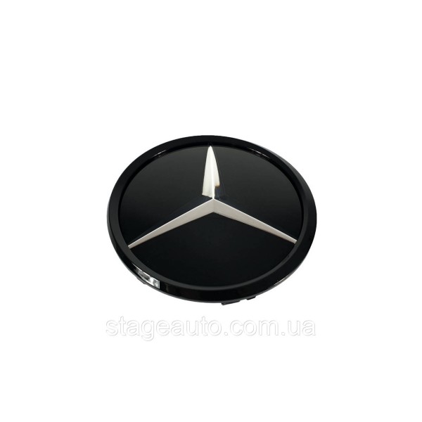 Логотип на Mercedes C-Class W205 2014-2018 года ( муляж дистроника ) Черный с хром