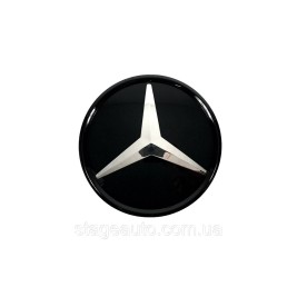 Логотип на Mercedes GLS-Class X166 2015-2019 года ( муляж дистроника ) Черный с хром