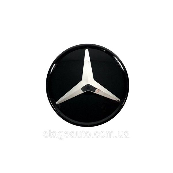 Логотип на Mercedes GLS-Class X166 2015-2019 года ( муляж дистроника ) Черный с хром
