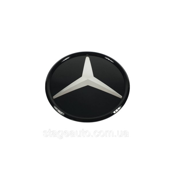 Логотип на Mercedes GLS-Class X166 2015-2019 года ( муляж дистроника ) Черный с хром
