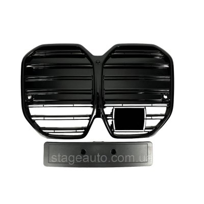 Ноздрі на BMW i4 Series G26 2020-2023 року Чорний Глянець під дистроник