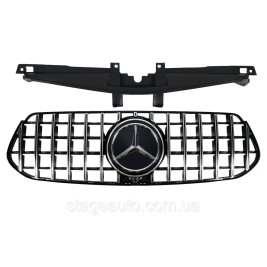 Решетка радиатора на Mercedes GLE-Class W167 / GLE Coupe C167 2023-2024 года ( GT Chrome Black ) AMG