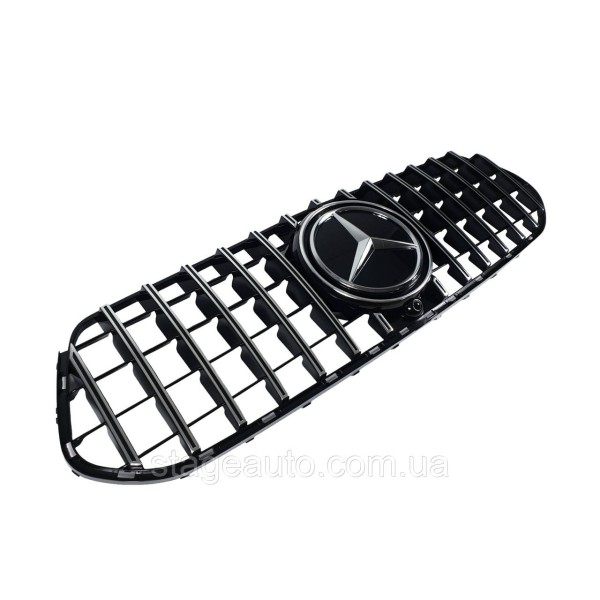 Решетка радиатора на Mercedes GLE-Class W167 / GLE Coupe C167 2023-2024 года ( GT Chrome Black ) AMG