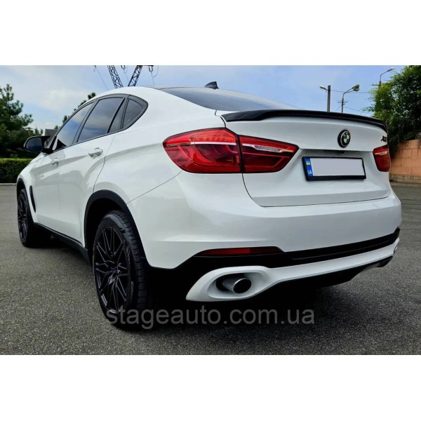 Спойлер на BMW X6 F16 2014-2018 года ( Черный глянец ) V2
