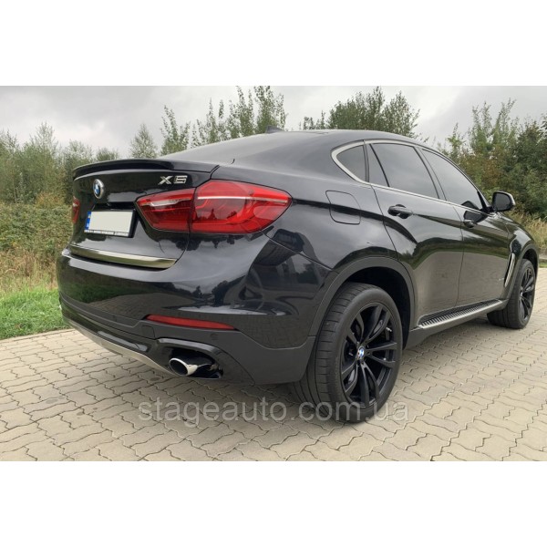 Спойлер на BMW X6 F16 2014-2018 года ( Черный глянец ) V2