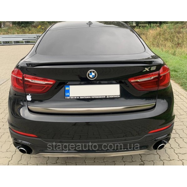 Спойлер на BMW X6 F16 2014-2018 года ( Черный глянец ) V2