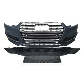 Передний бампер на Audi A4 B9 2015-2019 год ( в стиле S4 CB )