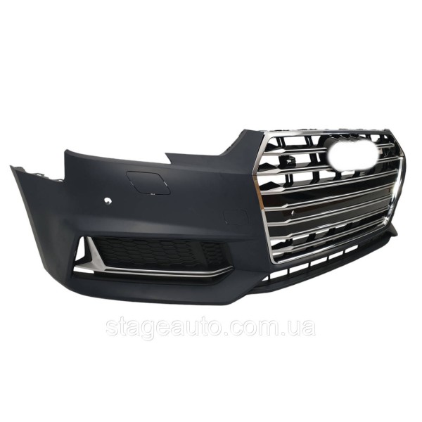 Передний бампер на Audi A4 B9 2015-2019 год ( в стиле S4 CB )