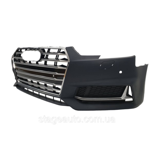 Передний бампер на Audi A4 B9 2015-2019 год ( в стиле S4 CB )