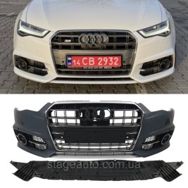Передній бампер для Audi A6 C7 2014-2018 року ( стиль S6 )