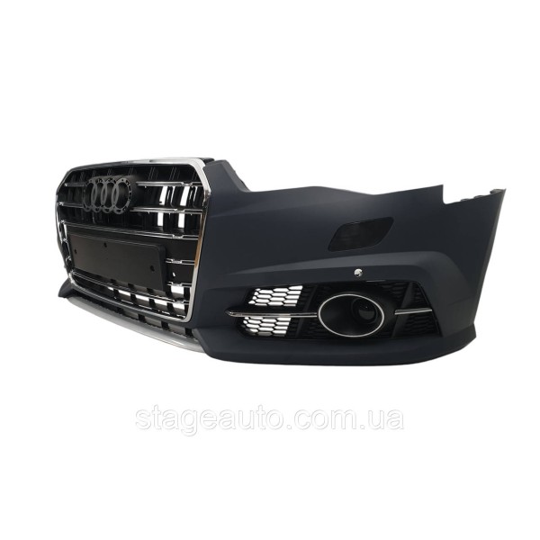 Передній бампер для Audi A6 C7 2014-2018 року ( стиль S6 )