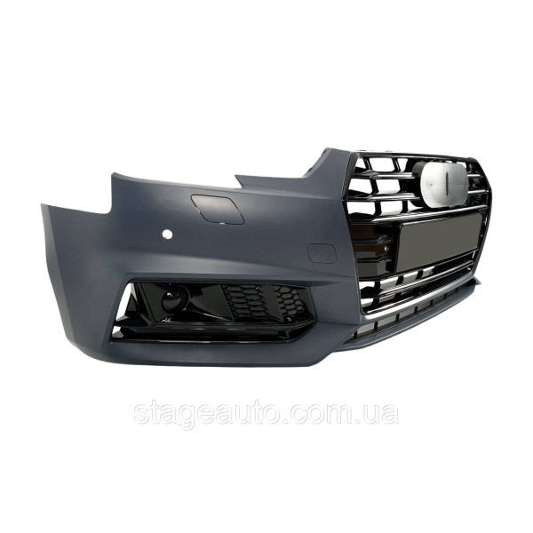 Передній бампер на Audi A4 B9 2015-2019 року ( в стилі S4 FB ) під дистронік