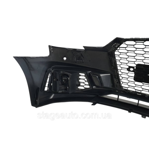 Передний бампер на Audi A4 B9 2015-2019 год ( в стиле RS4 Под радары ) V4