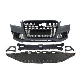 Передний бампер на Audi A8 D4 2010-2014 года ( стиль RS ) V2