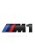 Металлическая эмблема (логотип) M 1 BMW (БМВ) шильдик на багажник Черный 8.9 x 2.9см