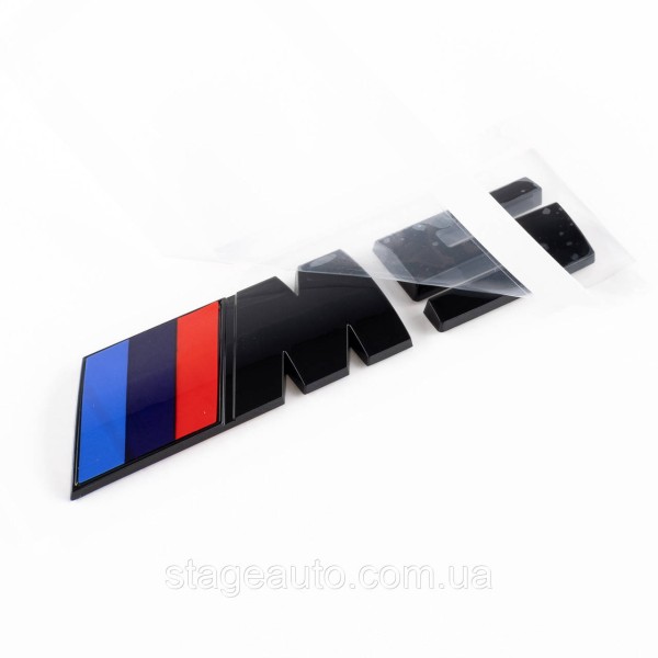 Металлическая эмблема (логотип) M 5 BMW (БМВ) шильдик на багажник Черный 8.9 x 2.9см