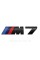 Металлическая эмблема (логотип) M 7 BMW (БМВ) шильдик на багажник Черный 8.9 x 2.9см