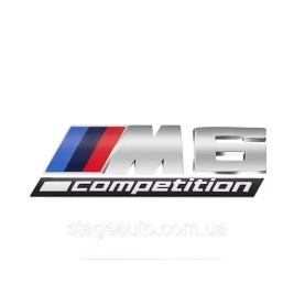 Металлическая эмблема (логотип) M 6 COMPETITION BMW (БМВ) шильдик на багажник Хром 8.9 x 2.9см