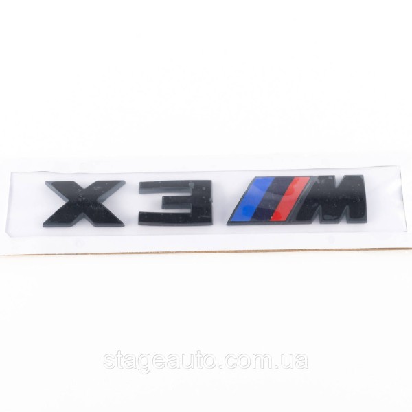 Metal emblem (logo) X3M BMW (BMW) nameplate on the trunk Black 17 x 2.7 cm