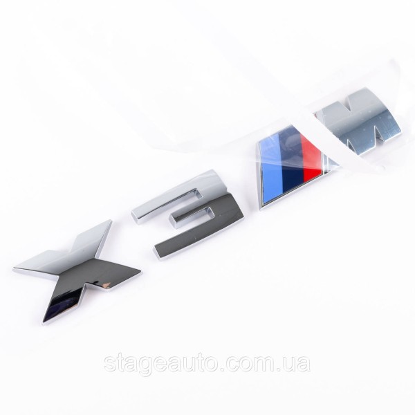 Metal emblem (logo) X3M BMW (BMW) nameplate on the trunk Chrome 17 x 3.7 cm