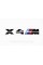 Metal emblem (logo) X4M BMW (BMW) nameplate on the trunk Black 17 x 2.7 cm