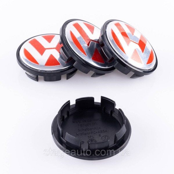 Колпачки для дисков Volkswagen 65мм 3B7 601 171 Заглушки в диски Фольксваген 3B7601171 VW 65/56мм