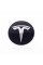 Наклейки на колпачки заглушки в диски TESLA Тесла 56 мм Черные 4 шт