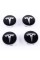 Колпачки заглушки на литые диски TESLA Тесла 60 мм Черные