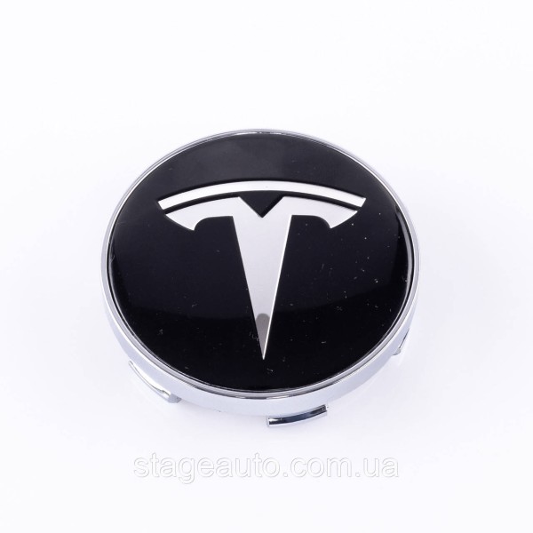 Колпачки заглушки на литые диски TESLA Тесла 60 мм Черные