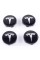 Колпачки заглушки на литые диски TESLA Тесла 60 мм Черные