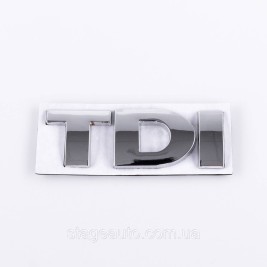 Эмблема наклейка на крышку багажника TDI ТДИ VW Фольцваген 72x25 мм Хром