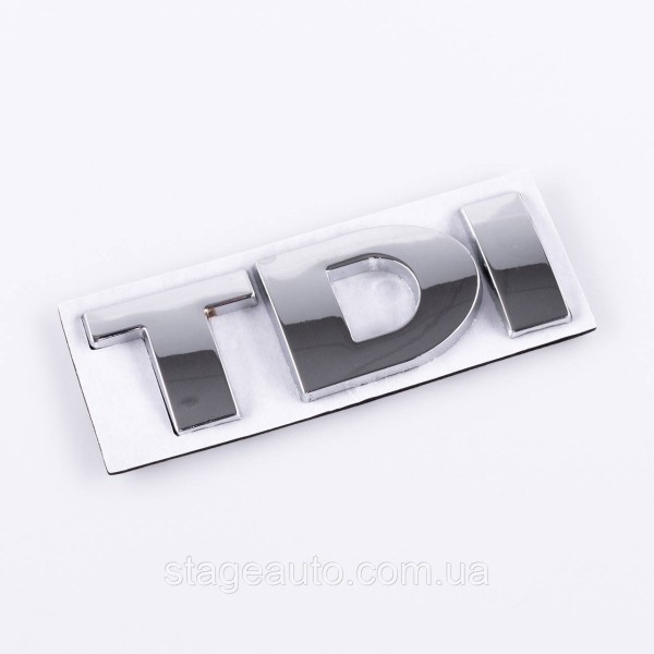 Эмблема наклейка на крышку багажника TDI ТДИ VW Фольцваген 72x25 мм Хром