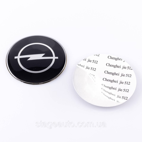 Наклейки на колпачки заглушки в диски Opel Опель 65 мм Черные 4 шт