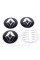 Наклейки на колпачки заглушки в диски Renault Рено 65 мм Черные 4 шт