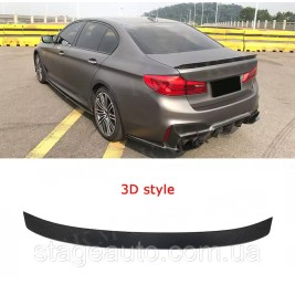 Спойлер на BMW (БМВ) 5 series (G30) 2017-2023 в стилі 3D - чорний