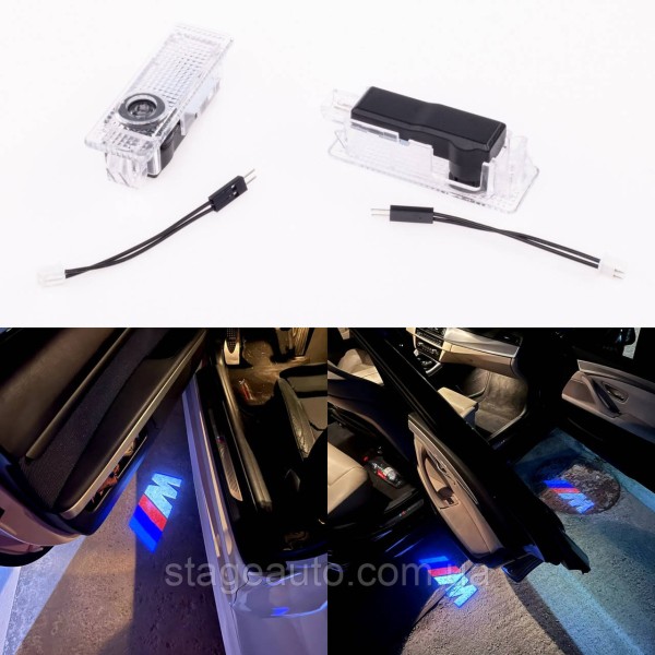 Проектор подсветка логотипа для дверей с логотипом BMW M БМВ M E90 F30 E60 F10 F01 E70 F15