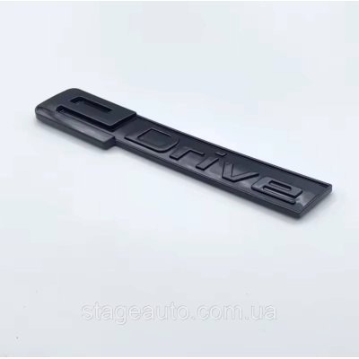 Емблема (наклейка, шильдик) EDrive Е драйв BMW (БМВ) логотип (9,5 x 1.5 см) Чорний