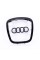 Накладка на руль, эмблема AUDI (Ауди) подушка AIR BAG 98 * 95 мм  Черный глянец