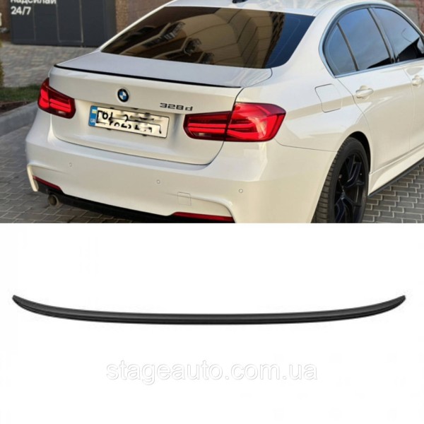 Спойлер багажника BMW 3 F30 2012-2018 стиль М3 (ABS пластик) БМВ Ф30 черный глянец