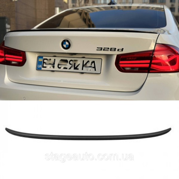 Спойлер багажника BMW 3 F30 2012-2018 стиль М3 (ABS пластик) БМВ Ф30 черный глянец
