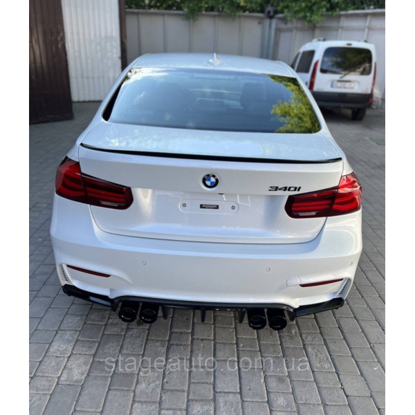 Спойлер багажника BMW 3 F30 2012-2018 стиль М3 (ABS пластик) БМВ Ф30 черный глянец