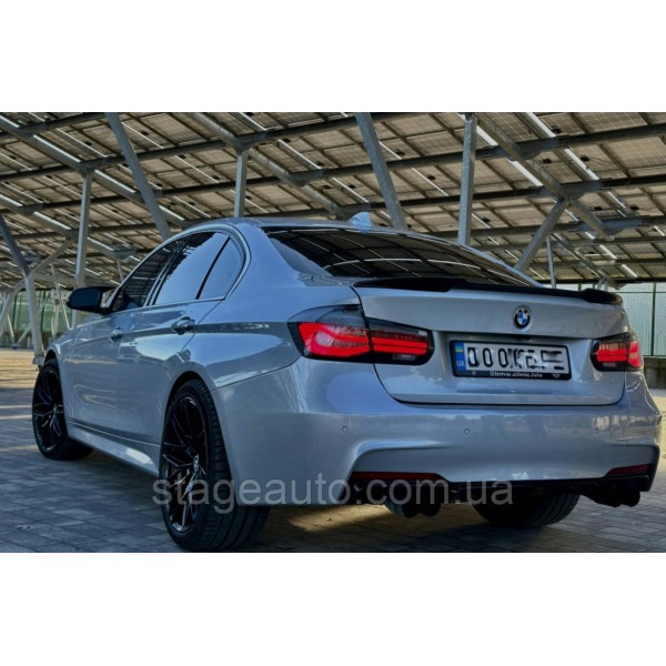 Спойлер багажника BMW 3 F30 2012-2018 стиль М4 (ABS пластик) БМВ Ф30 черный глянец