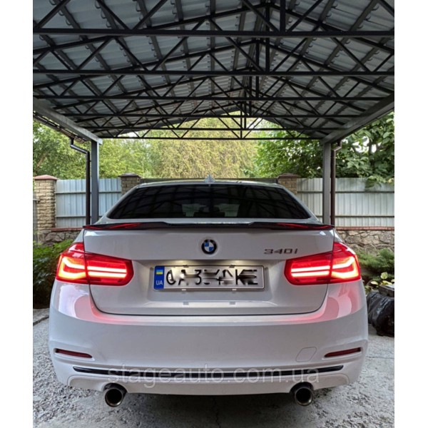 Спойлер багажника BMW 3 F30 2012-2018 стиль М4 (ABS пластик) БМВ Ф30 черный глянец