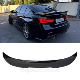 Спойлер багажника BMW 3 F30 2012-2018 стиль PSM (ABS пластик) БМВ Ф30 черный глянец