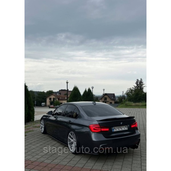 Спойлер багажника BMW 3 F30 2012-2018 стиль PSM (ABS пластик) БМВ Ф30 черный глянец
