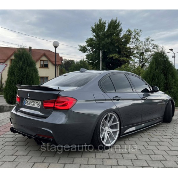 Спойлер багажника BMW 3 F30 2012-2018 стиль PSM (ABS пластик) БМВ Ф30 черный глянец