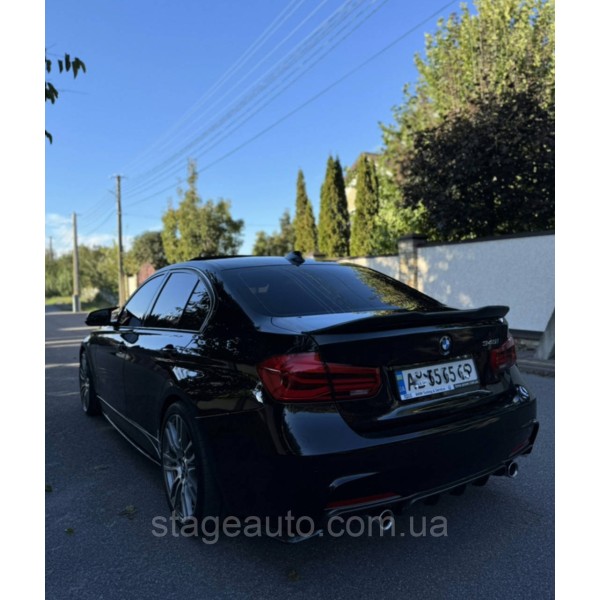 Спойлер багажника BMW 3 F30 2012-2018 стиль PSM (ABS пластик) БМВ Ф30 черный глянец