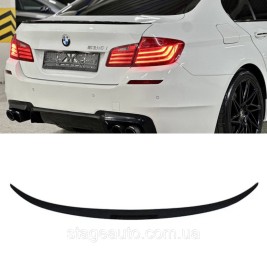 Спойлер багажника BMW 5 F10 2012-2018 стиль М5 (ABS пластик) БМВ Ф10 черный глянец